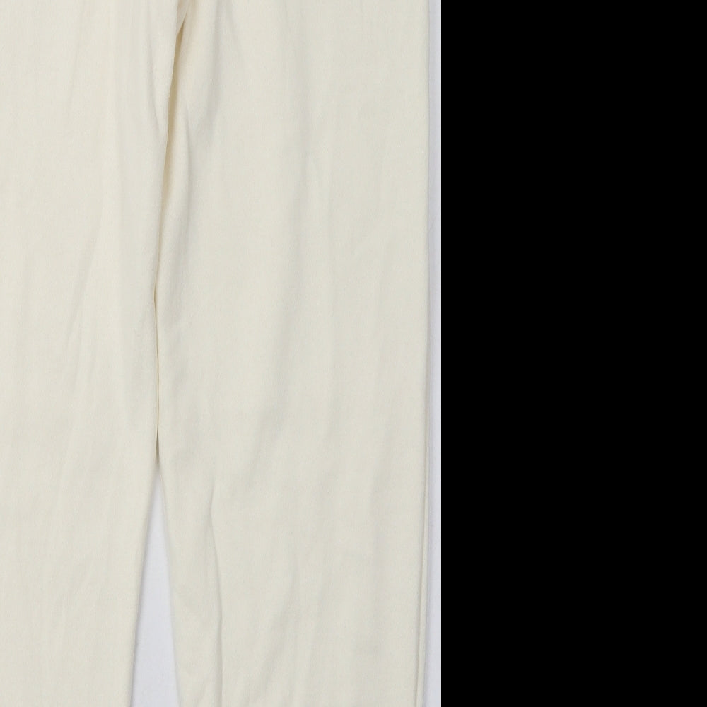 Primark Womens White  Cotton Jogger Trousers Size XS L28 in Relaxed Tie - Winnie The Pooh