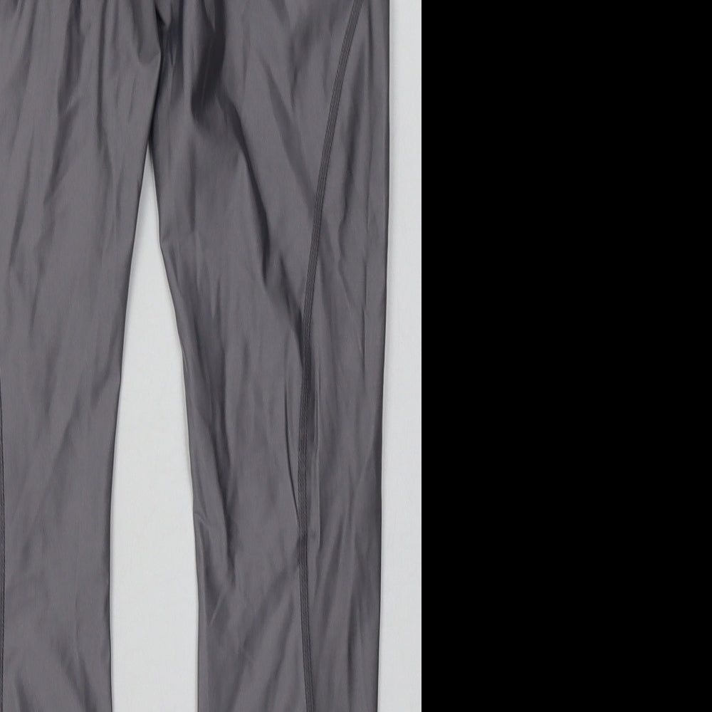 Nike Womens Grey  Polyester Capri Leggings Size S L28 in Regular Tie - Dri-Fit