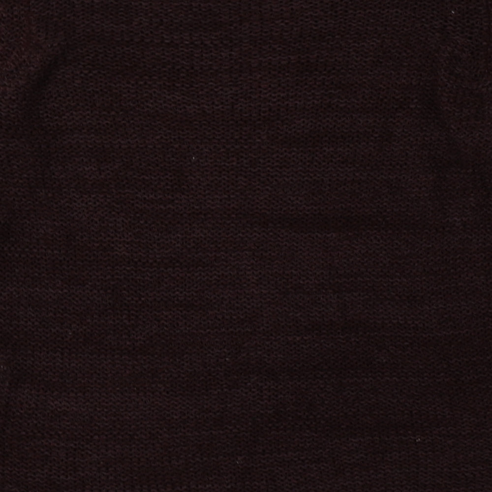 VERO MODA Womens Red Crew Neck  Acrylic Pullover Jumper Size S