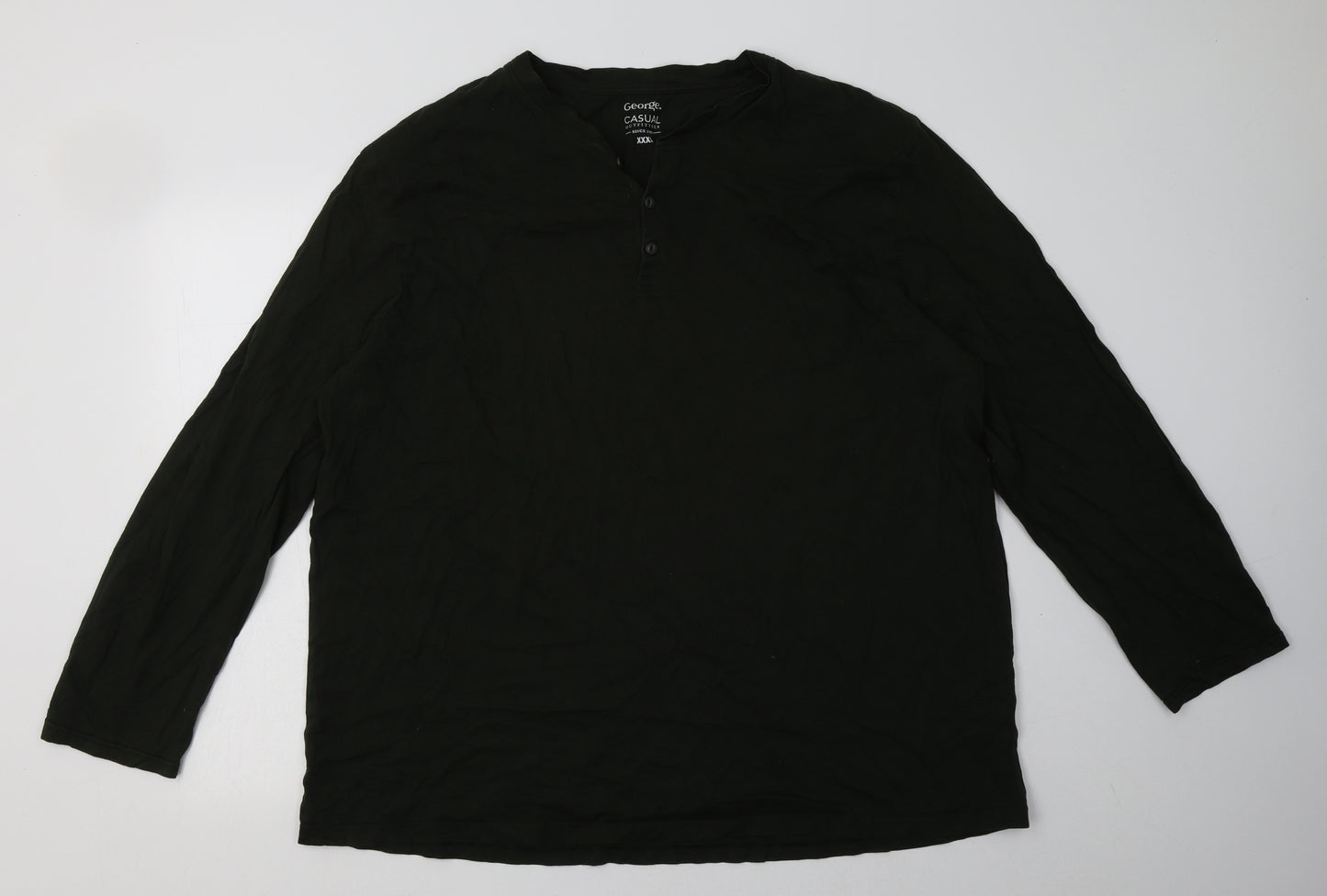 George Mens Green  Cotton Pullover Sweatshirt Size 3XL