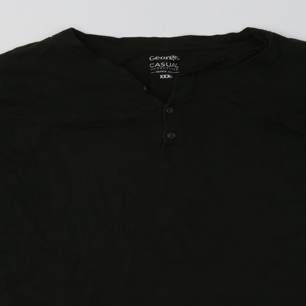 George Mens Green  Cotton Pullover Sweatshirt Size 3XL