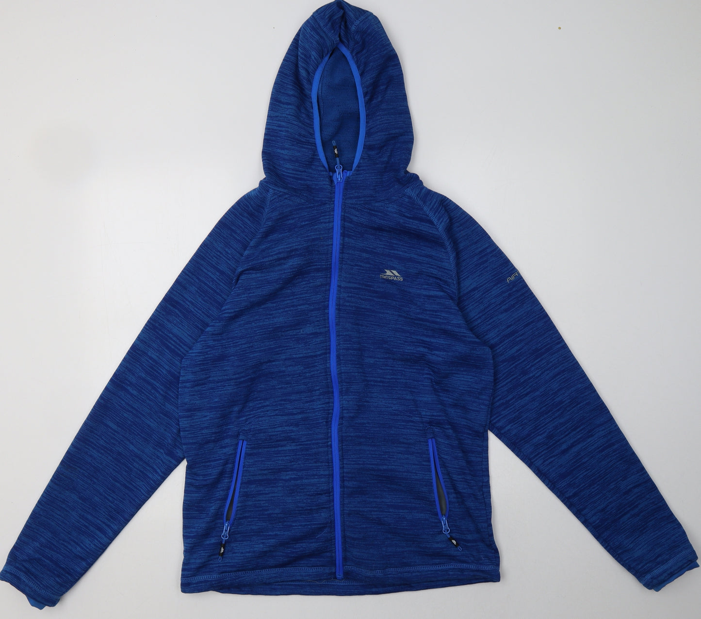 Trespass Mens Blue  Polyester Full Zip Hoodie Size M