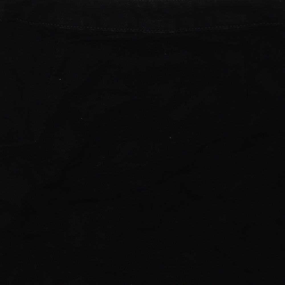 New Look Girls Black  Cotton A-Line Skirt Size 12 Years  Regular Button