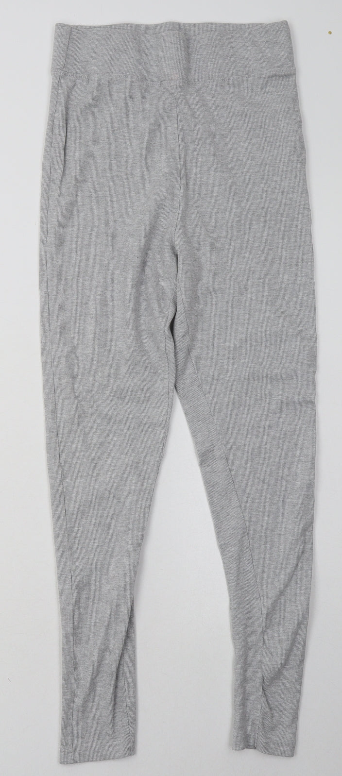 Threadbare Womens Grey Cotton Capri Trousers Size 12 L28 in Regular