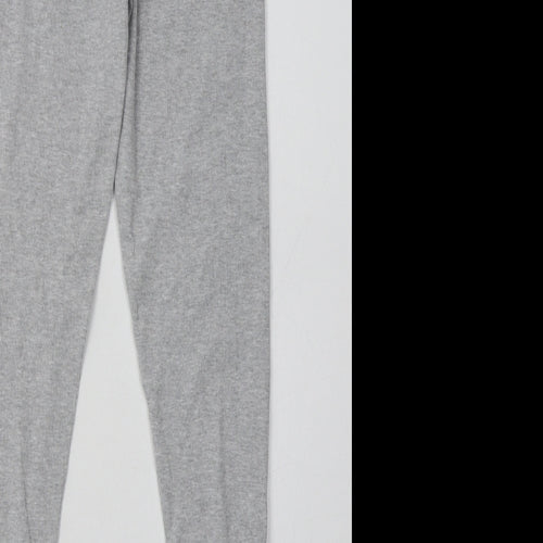 Threadbare Womens Grey  Cotton Capri Trousers Size 12 L28 in Regular