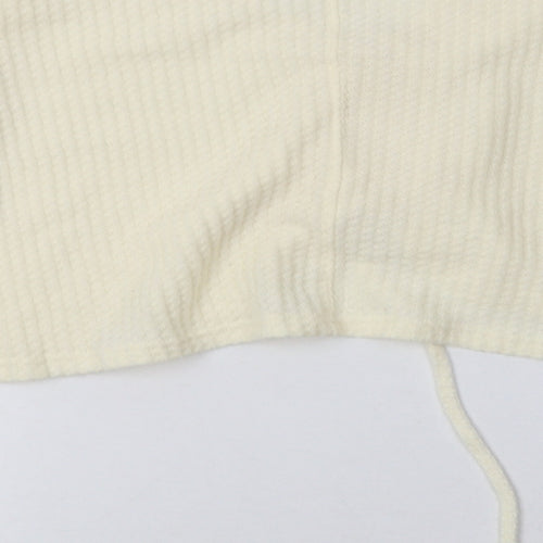 Preworn Womens White  Polyester Pullover Sweatshirt Size M  Pullover