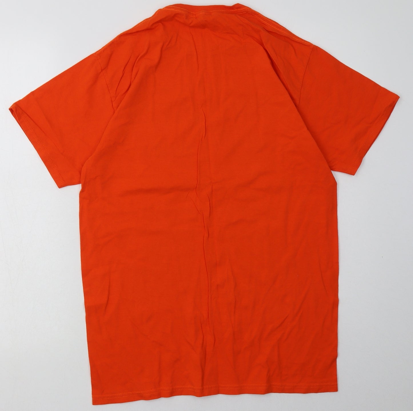 Fruit of the Loom Womens Orange  Cotton Basic T-Shirt Size M Crew Neck - i am a lucky daughter