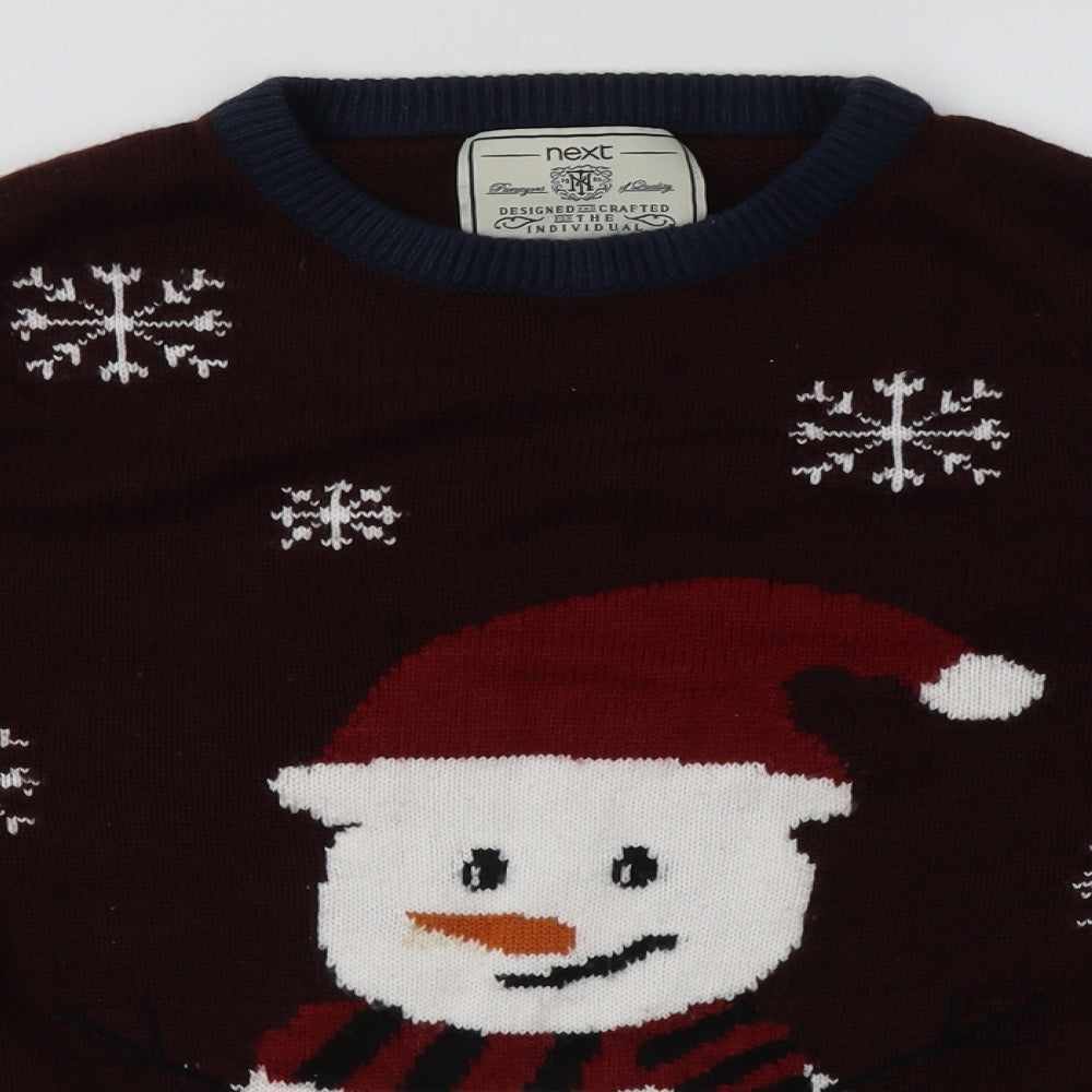 NEXT Mens Red  Acrylic Pullover Sweatshirt Size L   - Christmas