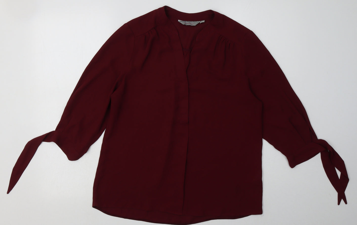 Dorothy Perkins Womens Purple  Polyester Basic Blouse Size 10 V-Neck