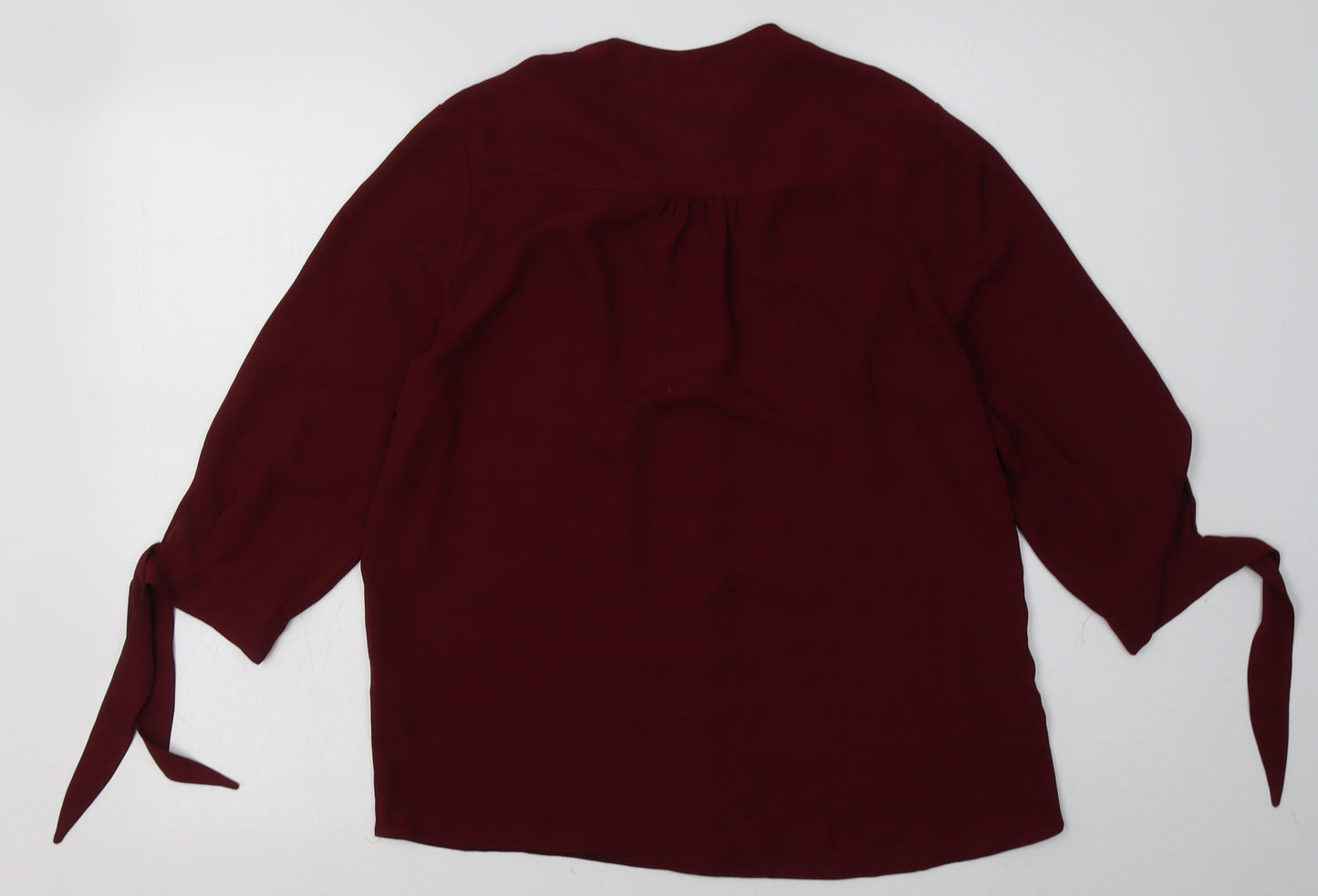 Dorothy Perkins Womens Purple  Polyester Basic Blouse Size 10 V-Neck