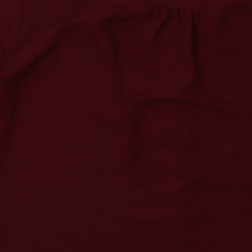 Dorothy Perkins Womens Purple  Polyester Basic Blouse Size 10 V-Neck