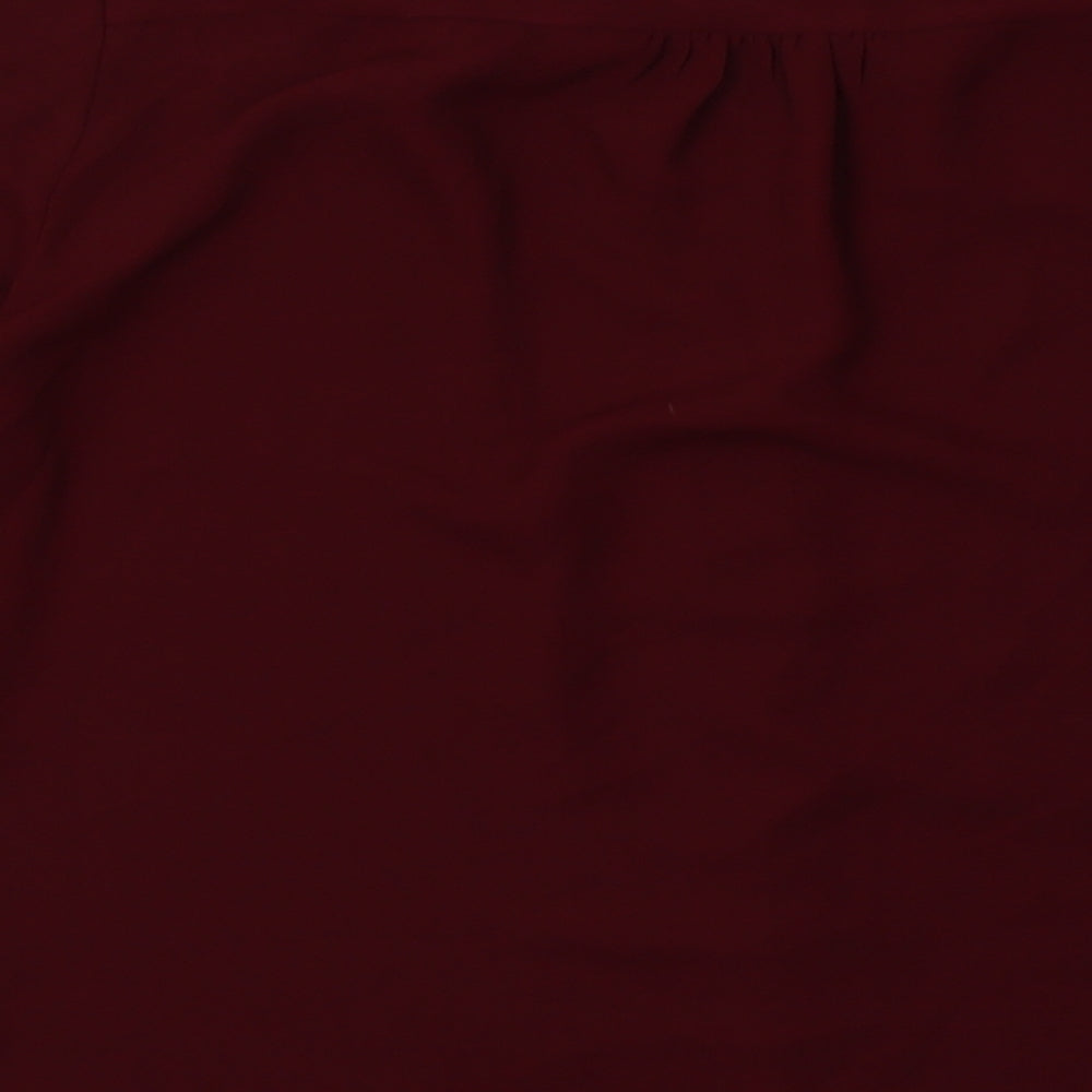 Dorothy Perkins Womens Purple  Polyester Basic Blouse Size 10 V-Neck