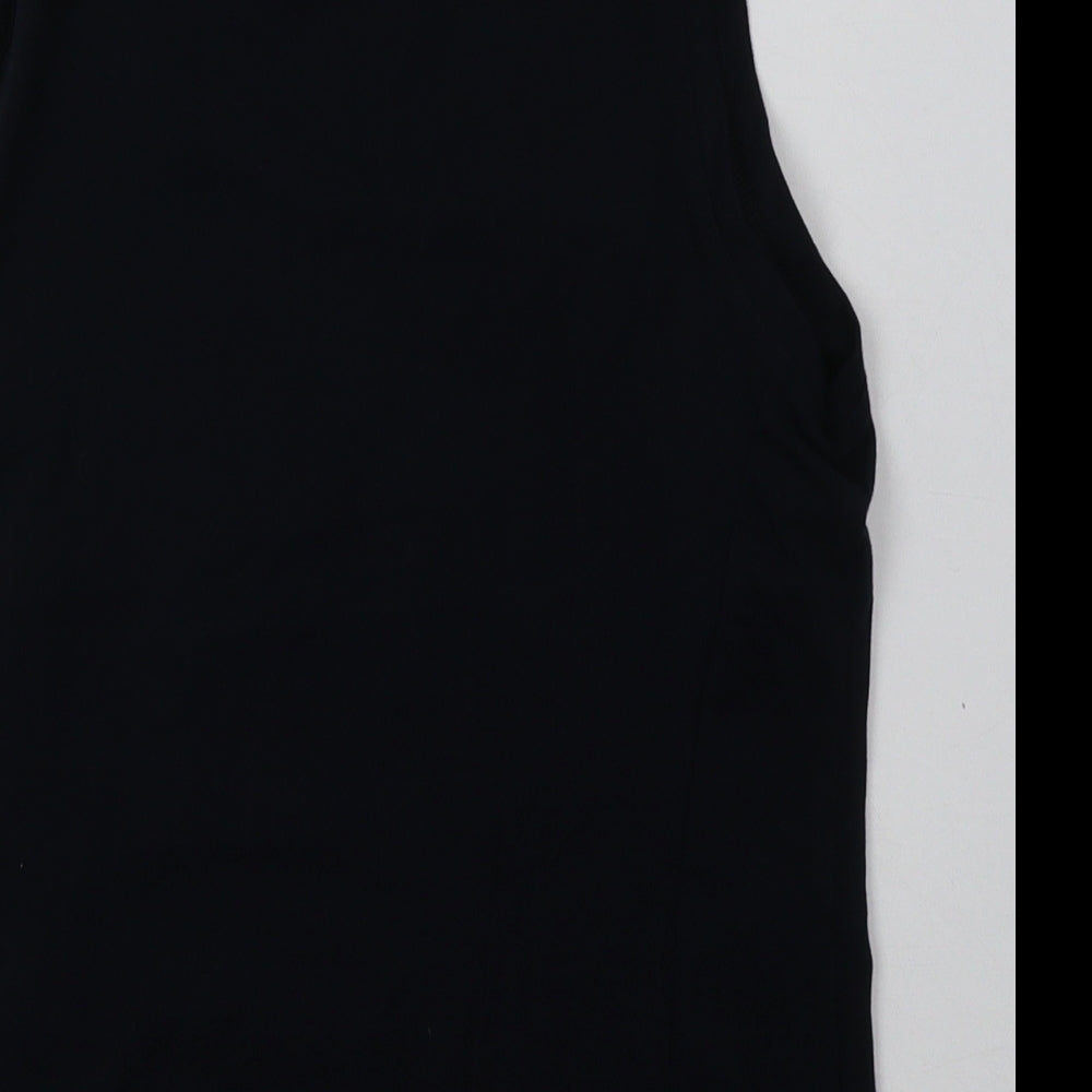 Marks and Spencer Womens Blue  Cotton Basic Tank Size 12 Scoop Neck
