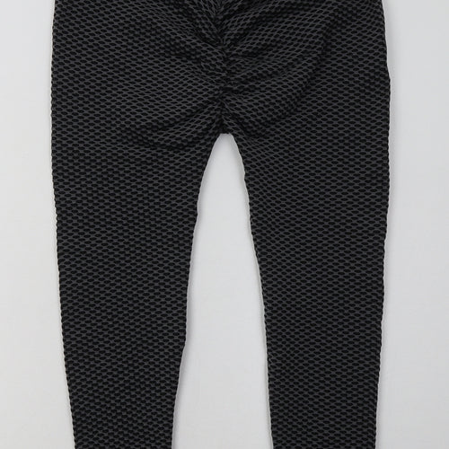 Preworn Womens Grey  Nylon Cropped Leggings Size L L22 in Regular