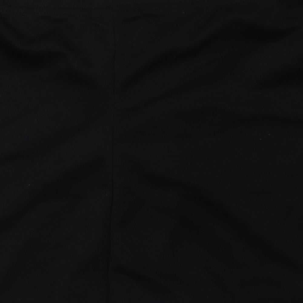 Boohoo Womens Black  Polyester Sweat Shorts Size 10  Regular Tie