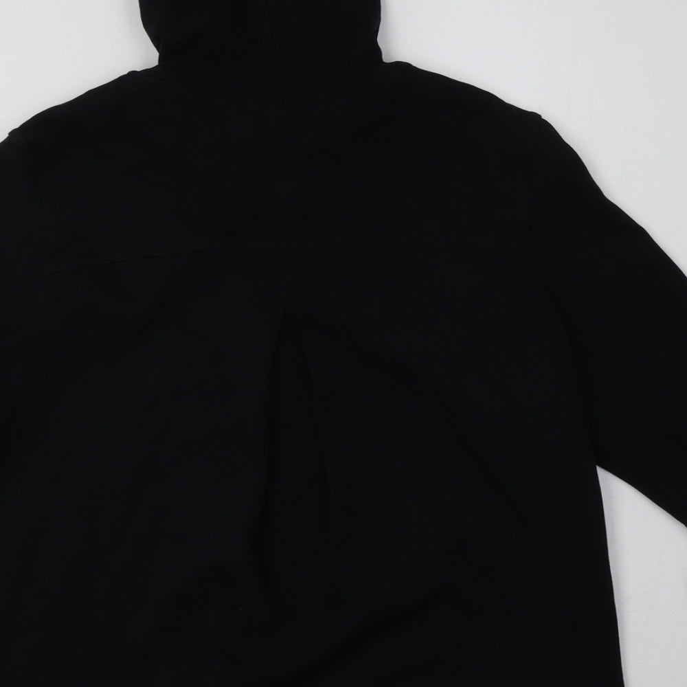 Marks and Spencer Womens Black  Cotton Full Zip Hoodie Size 12  Zip