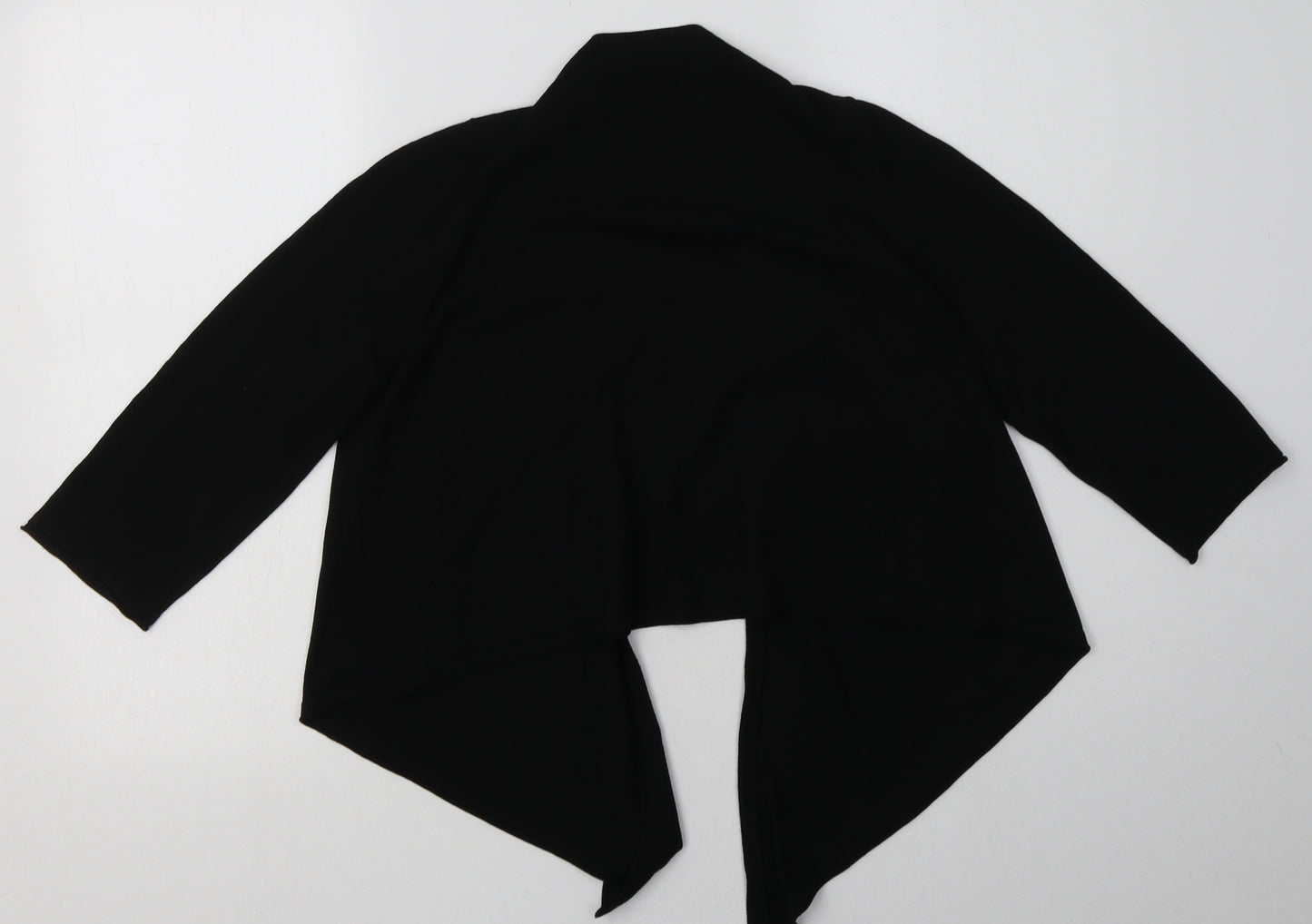 Marks and Spencer Womens Black V-Neck  Viscose Cardigan Jumper Size 14