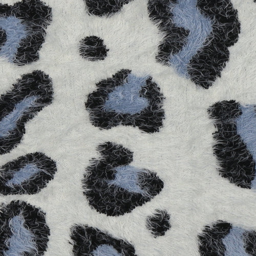 Urban Classics Womens Blue Animal Print Nylon Pullover Sweatshirt Size M  Pullover