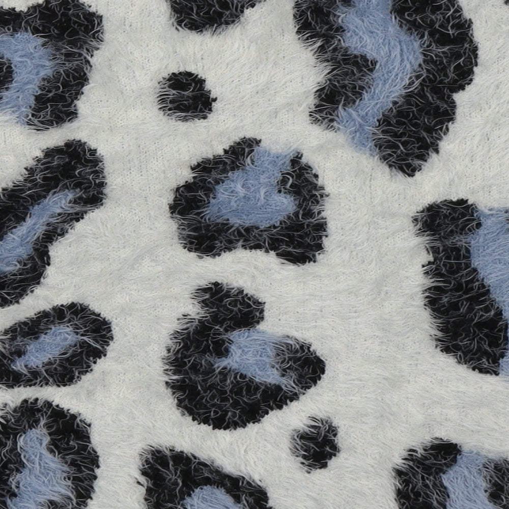 Urban Classics Womens Blue Animal Print Nylon Pullover Sweatshirt Size M  Pullover