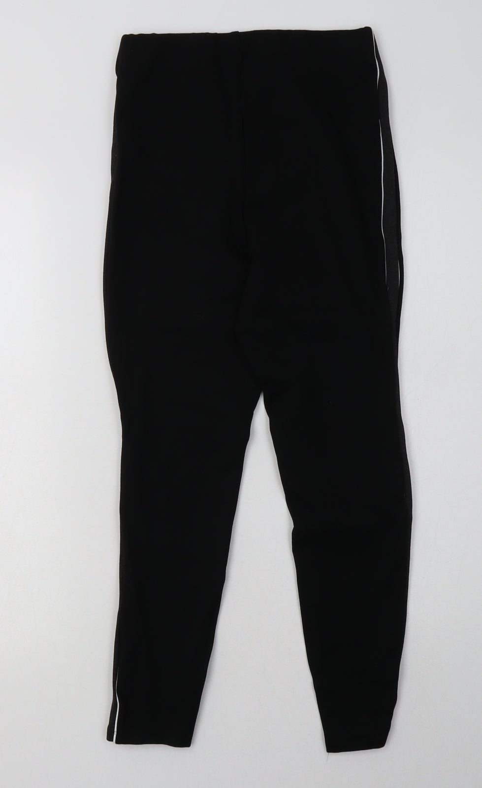 Matalan Womens Black  Viscose Cropped Trousers Size 10 L24 in Regular