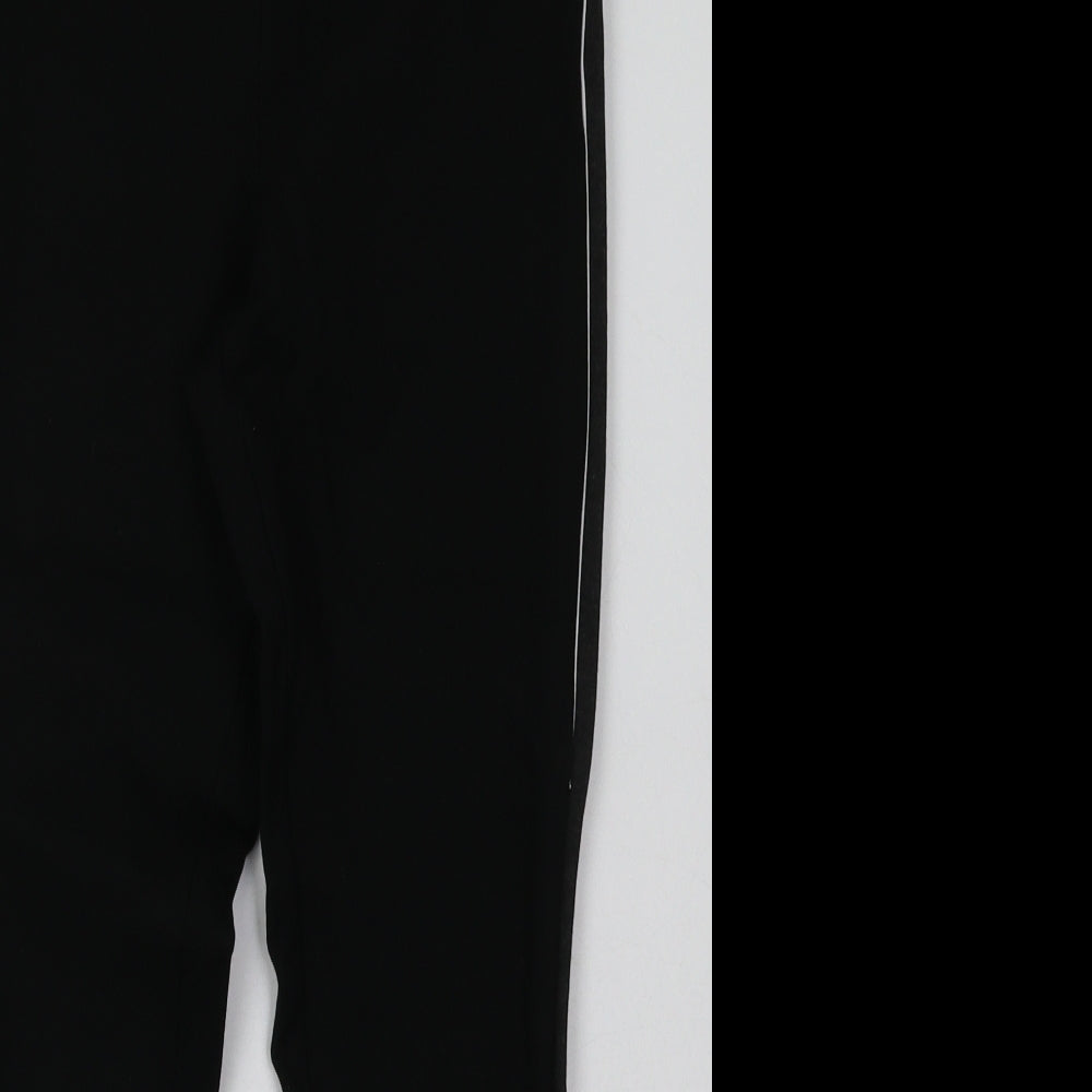 Matalan Womens Black  Viscose Cropped Trousers Size 10 L24 in Regular