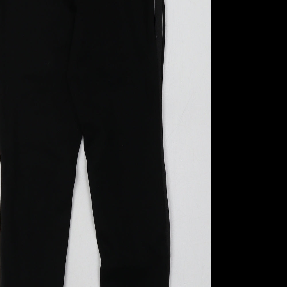 Matalan Womens Black  Viscose Cropped Trousers Size 10 L24 in Regular