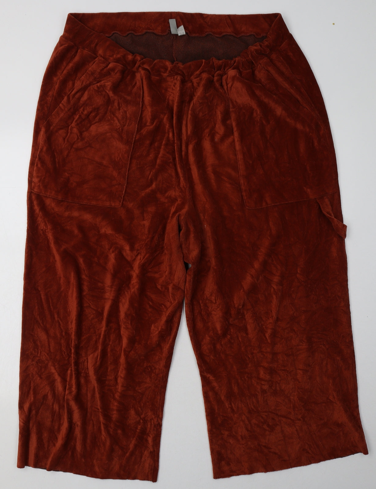 ASOS Womens Brown  Cotton Capri Trousers Size 22 L28 in Regular