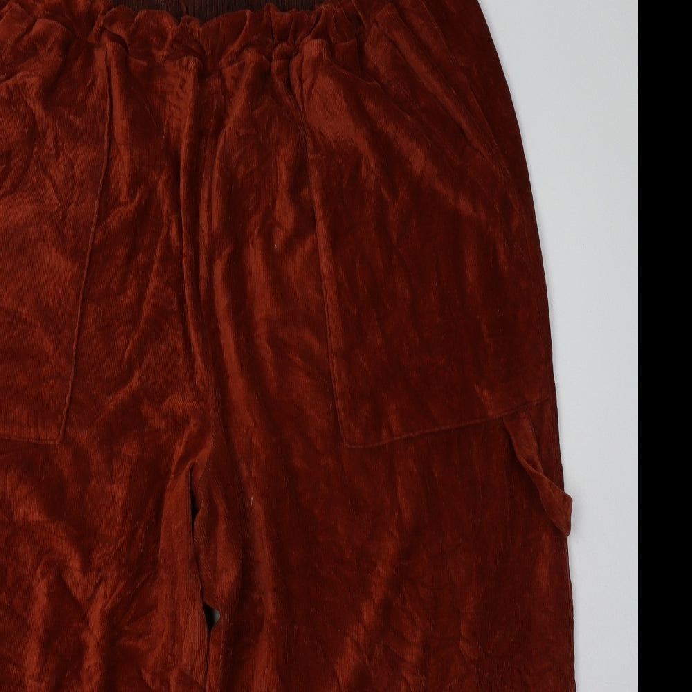 ASOS Womens Brown  Cotton Capri Trousers Size 22 L28 in Regular