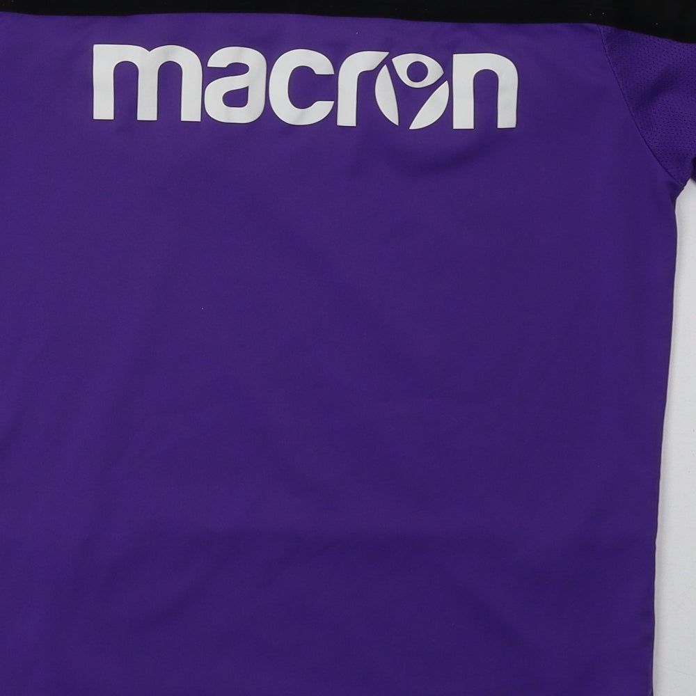 Macron Womens Purple  Polyester Basic T-Shirt Size XS Crew Neck Pullover - Stoke City