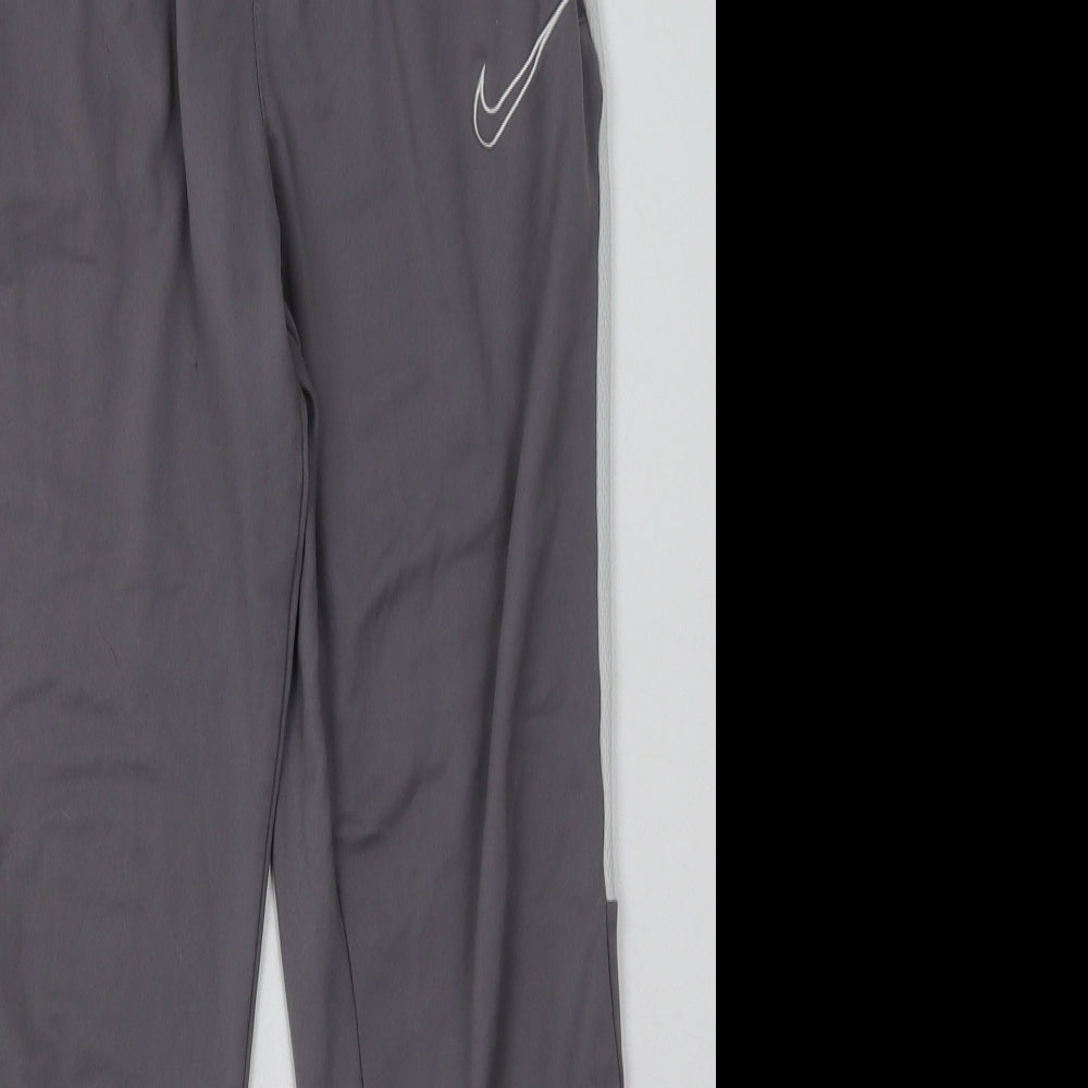 Nike Boys Grey  Polyester Jogger Trousers Size 12-13 Years  Regular Tie - Dri-Fit