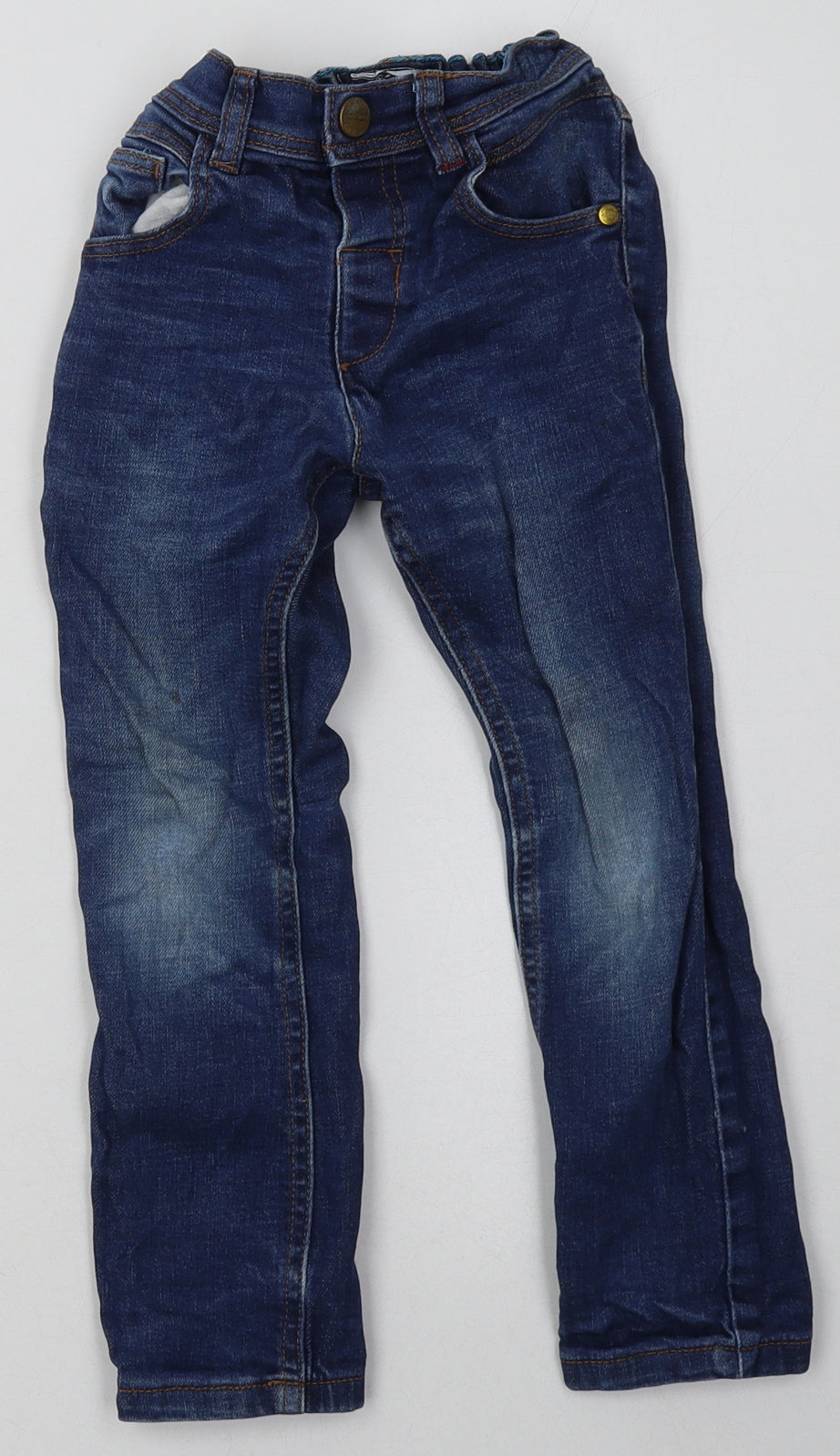 NEXT Boys Blue  Cotton Straight Jeans Size 3-4 Years  Regular Button