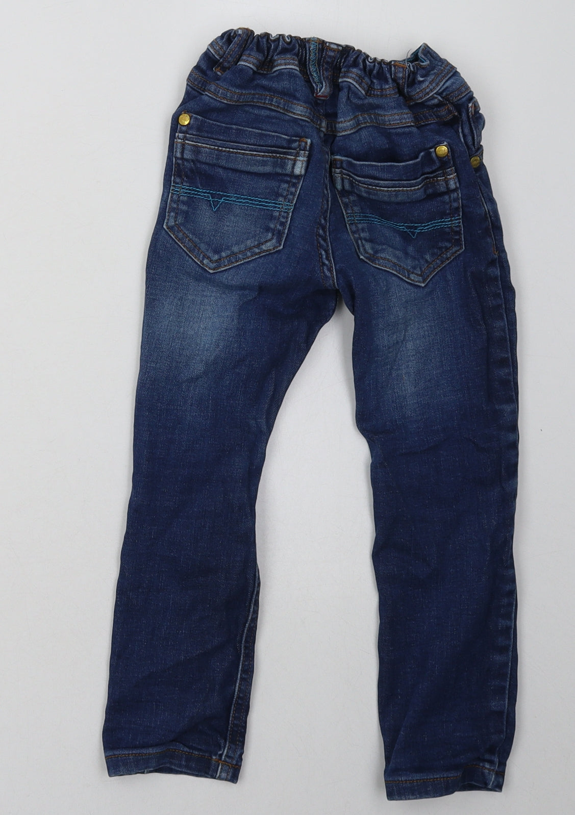 NEXT Boys Blue  Cotton Straight Jeans Size 3-4 Years  Regular Button