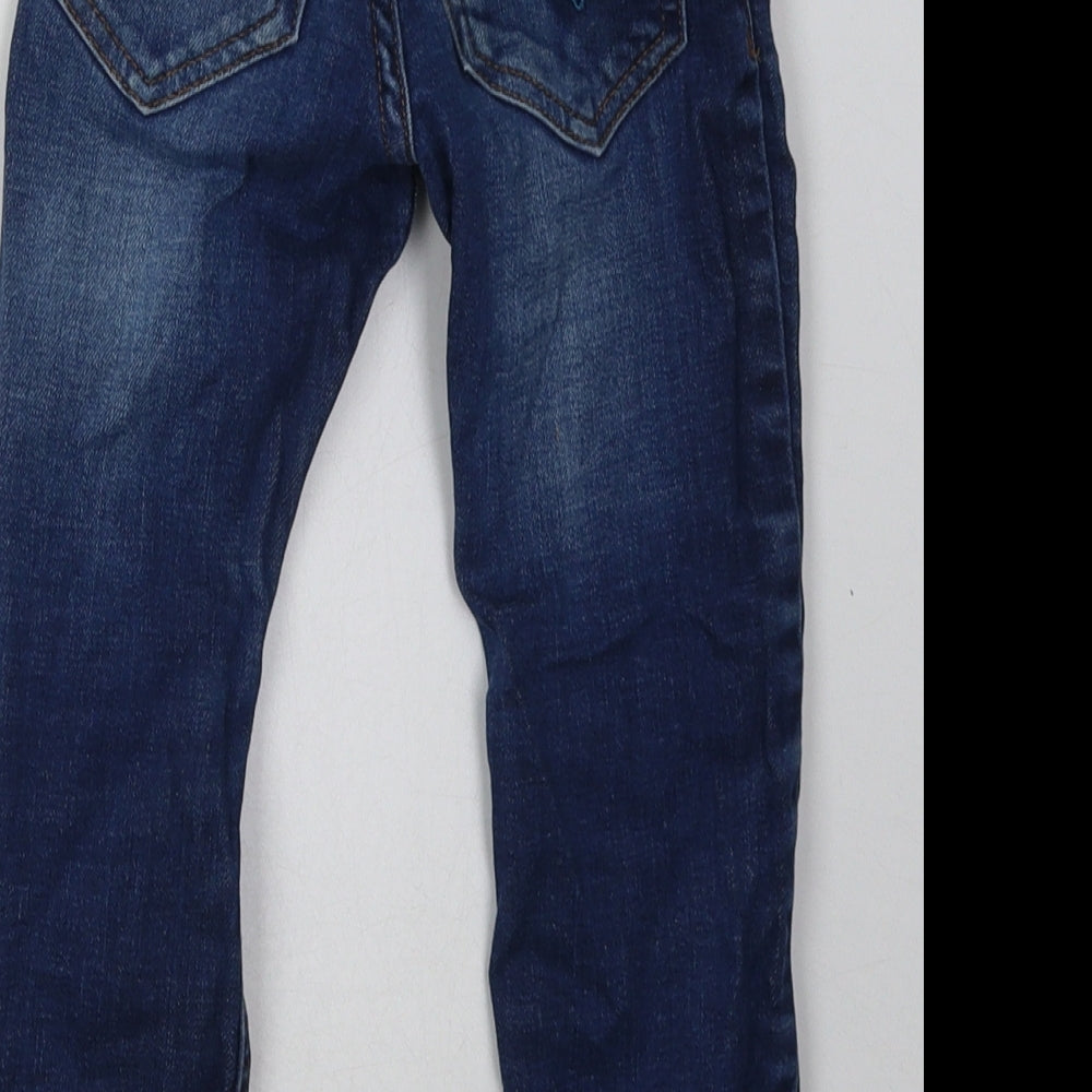 NEXT Boys Blue  Cotton Straight Jeans Size 3-4 Years  Regular Button