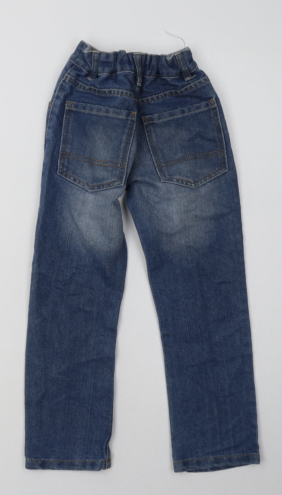 George Boys Blue  Cotton Straight Jeans Size 6-7 Years  Regular Button