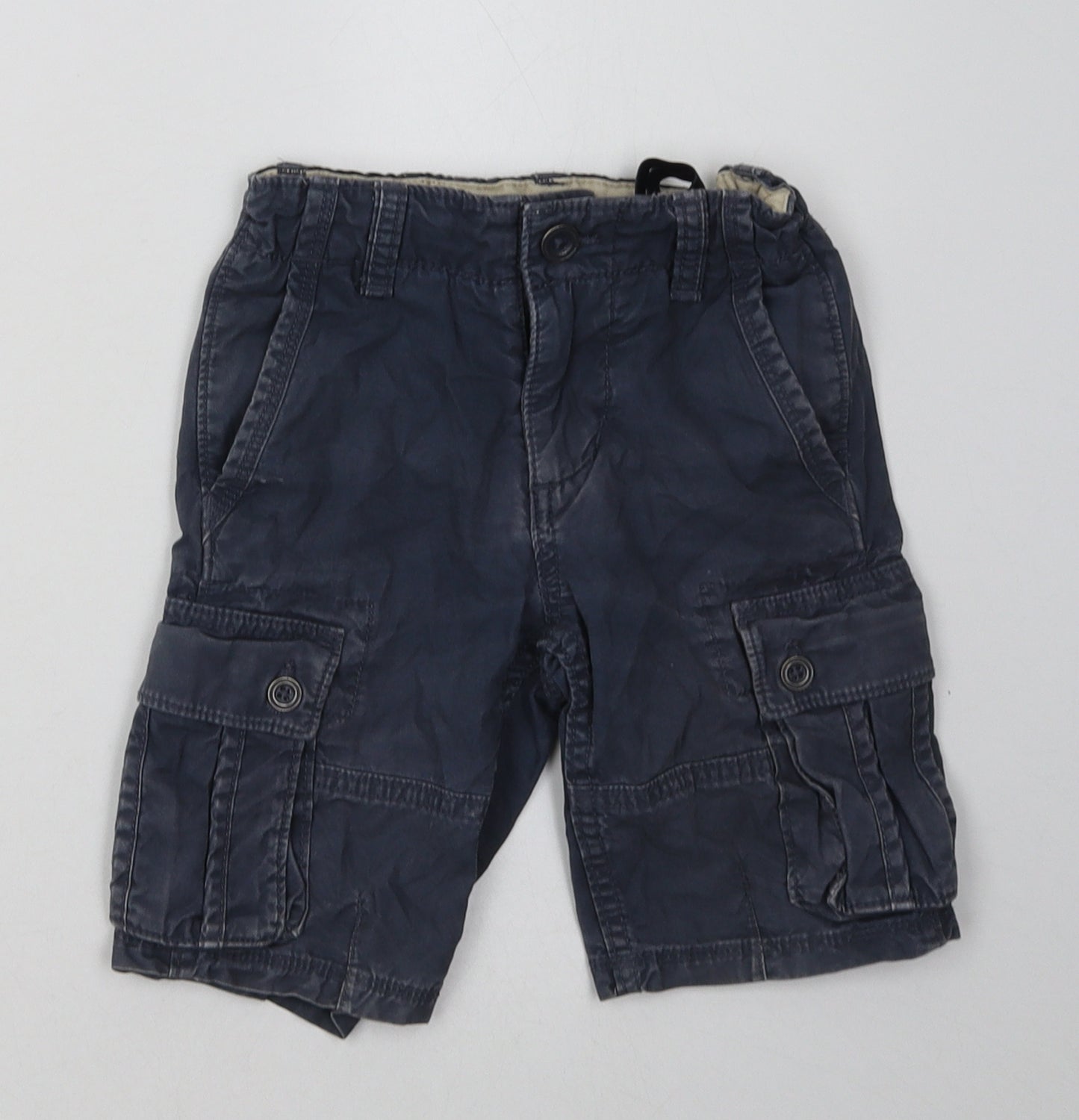 Gap Boys Blue  Cotton Cargo Shorts Size 4 Years  Regular Hook & Eye