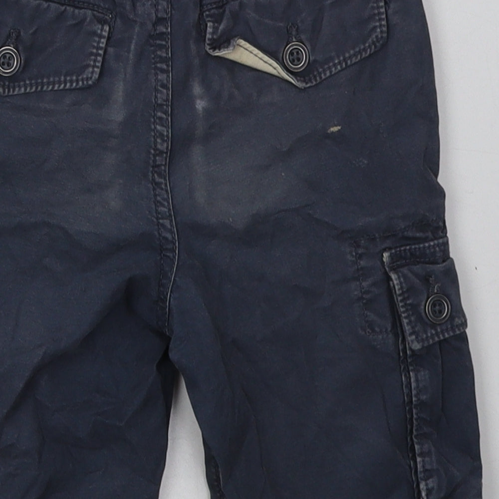 Gap Boys Blue  Cotton Cargo Shorts Size 4 Years  Regular Hook & Eye