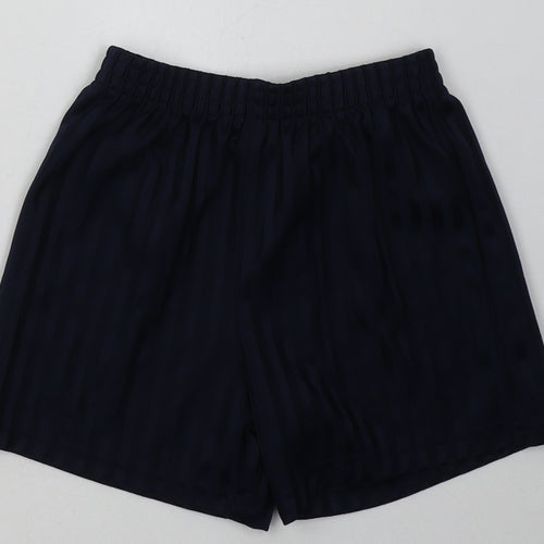 geaorg Boys Blue Striped Polyester Sweat Shorts Size 6-7 Years  Regular  - School Wear
