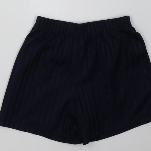 geaorg Boys Blue Striped Polyester Sweat Shorts Size 6-7 Years  Regular  - School Wear