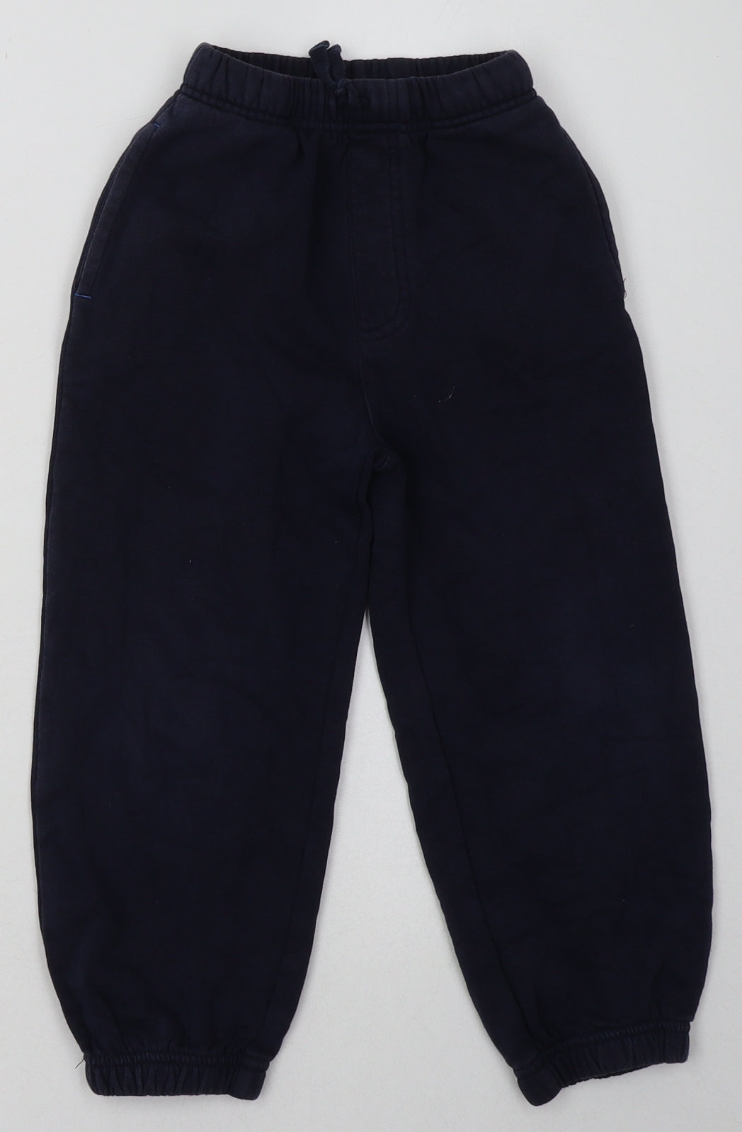George Boys Blue  Cotton Jogger Trousers Size 4-5 Years  Regular Tie