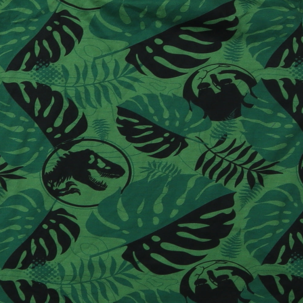 pep&co Boys Green Camouflage Polyester Basic T-Shirt Size 6-7 Years Crew Neck Pullover - Jurassic Park