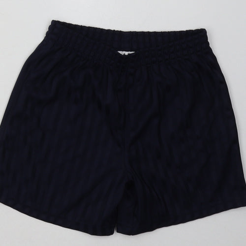 George Boys Blue Striped Polyester Sweat Shorts Size 6-7 Years  Regular  - School Wear