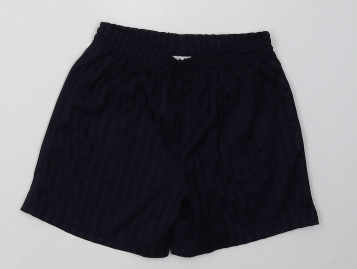 George Boys Blue Striped Polyester Sweat Shorts Size 6-7 Years Regular - School Wear