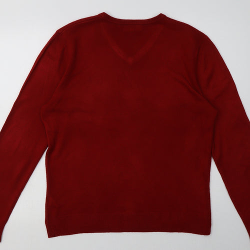 Debenhams Mens Red  Acrylic Pullover Sweatshirt Size S