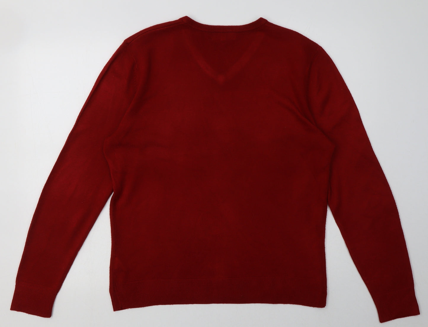 Debenhams Mens Red  Acrylic Pullover Sweatshirt Size S