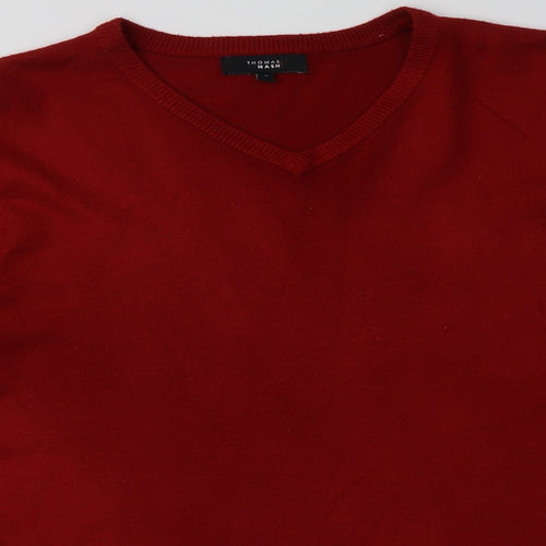 Debenhams Mens Red  Acrylic Pullover Sweatshirt Size S