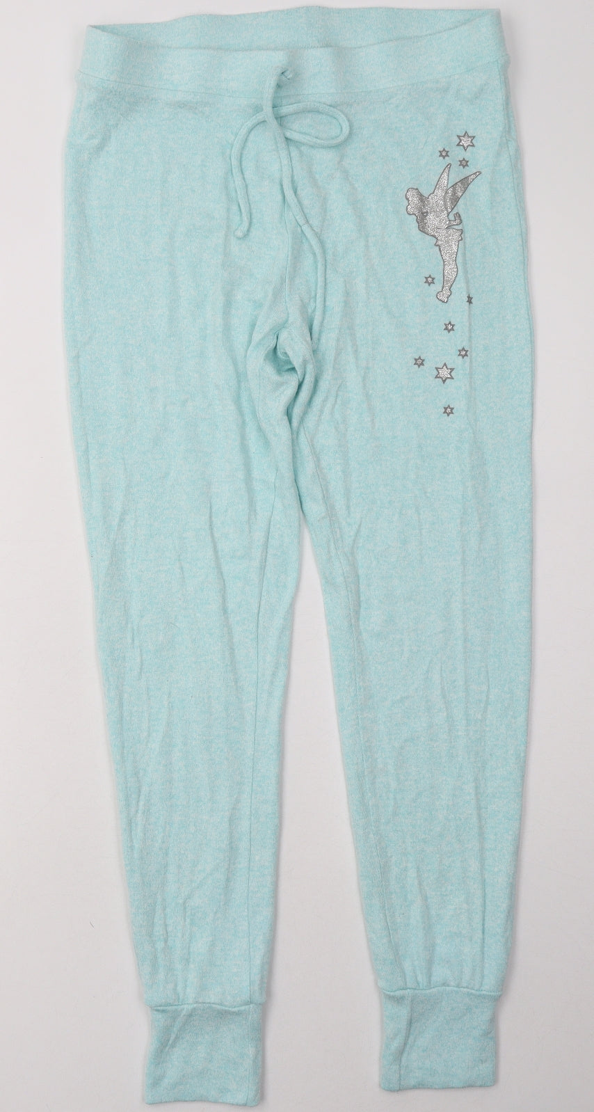 Primark Womens Blue  Viscose  Pyjama Pants Size M  Tie - Tinkerbell