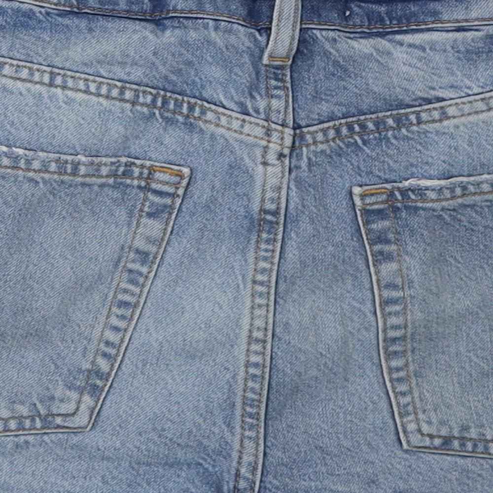 NEXT Womens Blue  Cotton Bermuda Shorts Size 10 L5 in Regular Button
