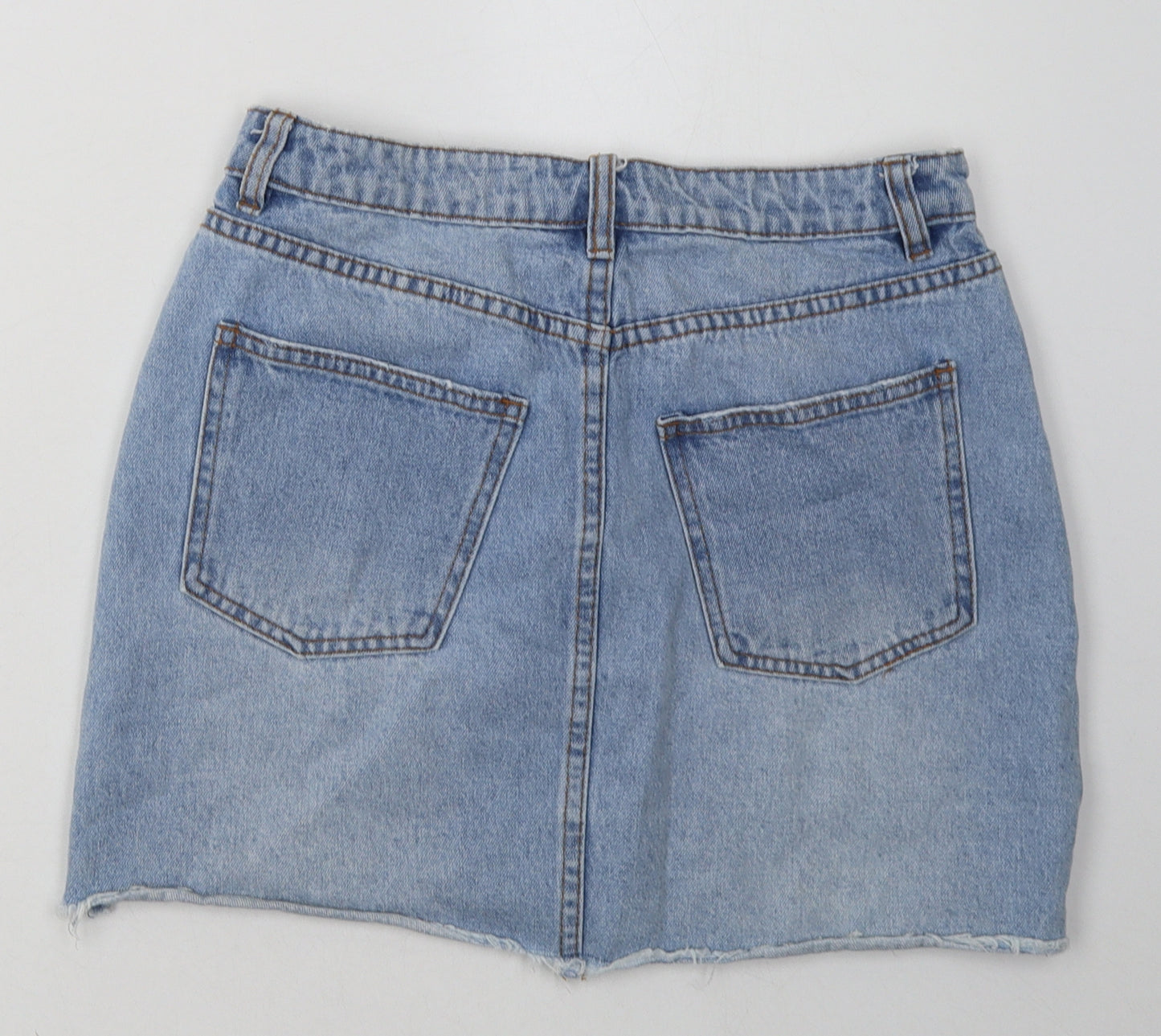 Billabong Womens Blue  Cotton A-Line Skirt Size 28   Button