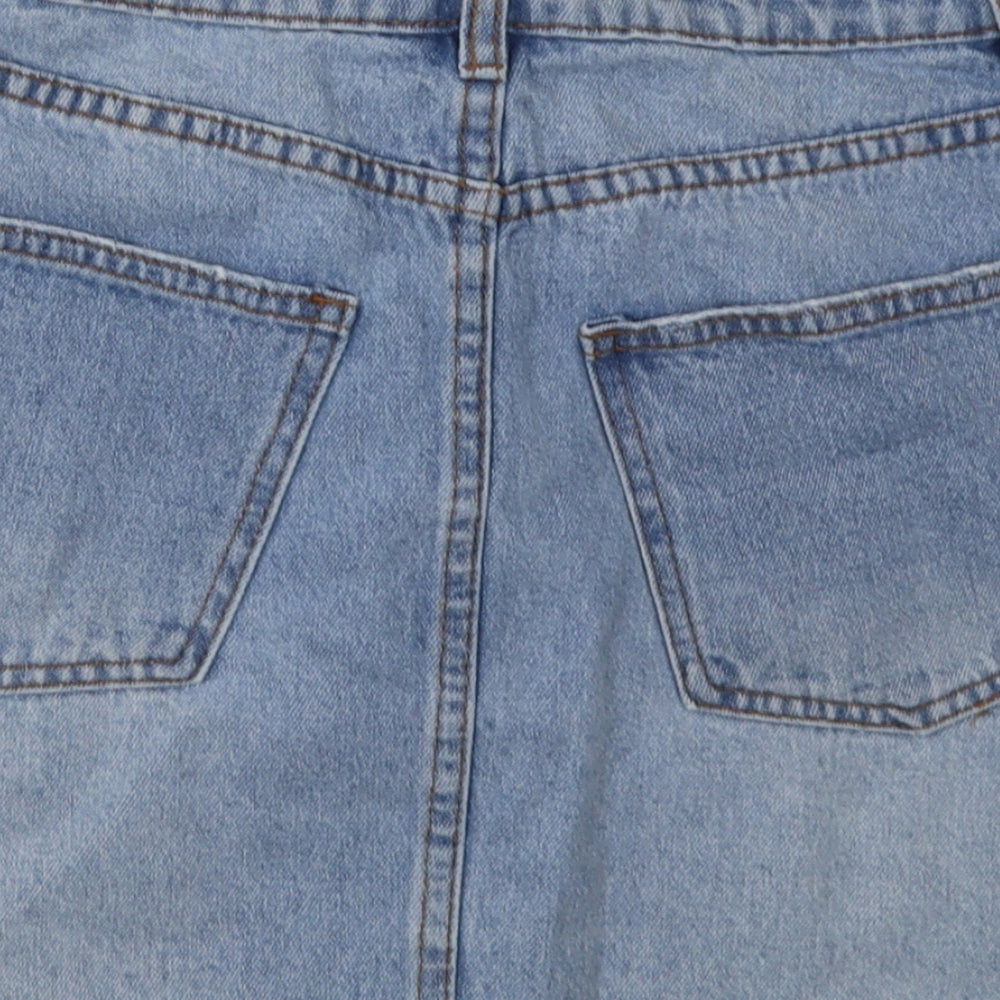 Billabong Womens Blue  Cotton A-Line Skirt Size 28   Button