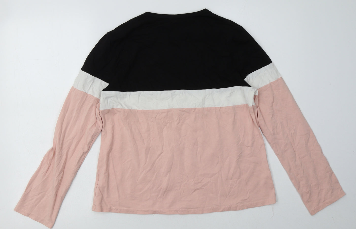 SheIn Womens Pink Striped Cotton Pullover Sweatshirt Size S  Pullover
